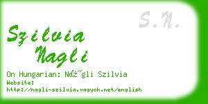 szilvia nagli business card